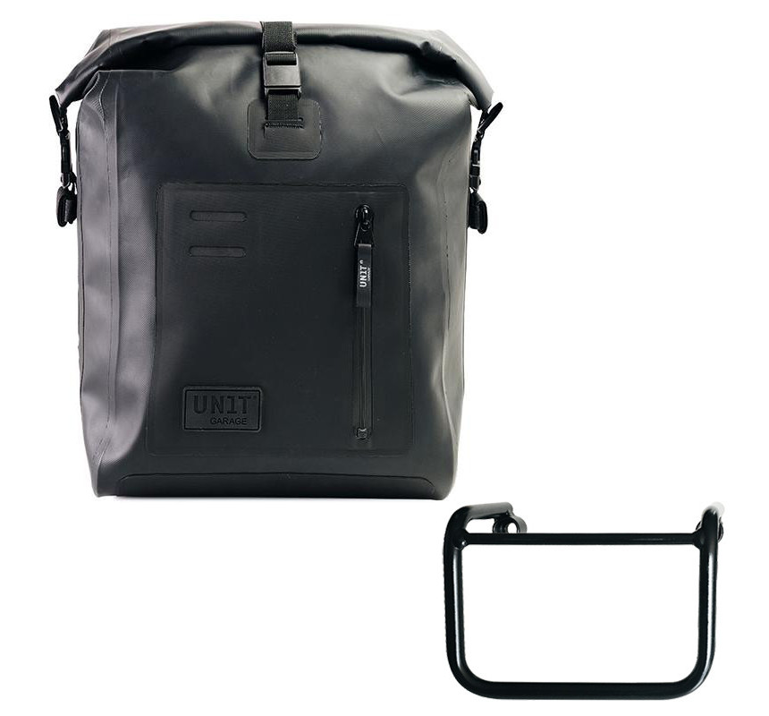 Sacoche latérale Khali en TPU 20L-26L + support gauche pour R 12