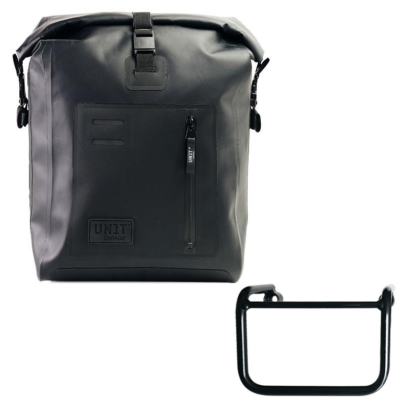 Sacoche latérale Khali en TPU 20L-26L + support gauche pour R 12