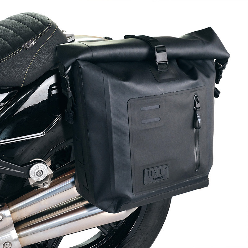 Sacoche latérale Khali en TPU 20L-26L + support gauche pour R 12