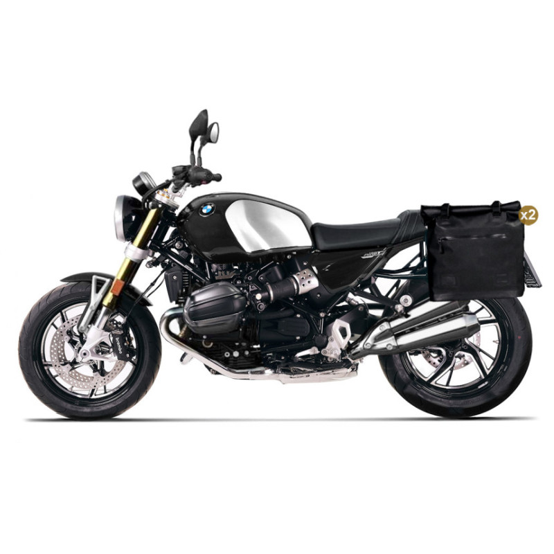 Sacoches latérales Khali en TPU 35L-45L + supports verrouillables pour