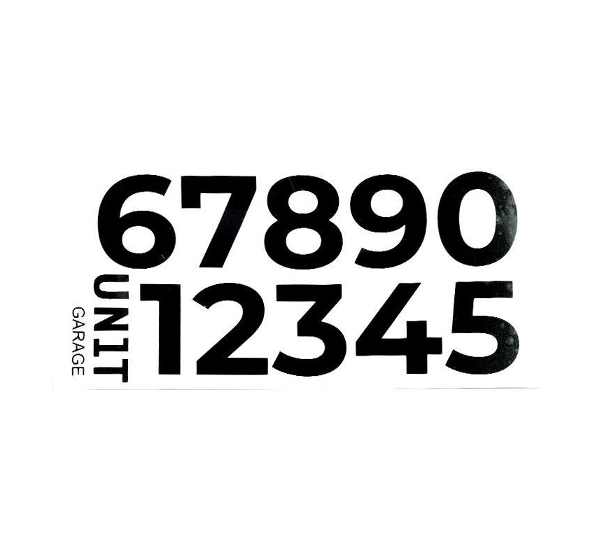 Black adhesive numbers - L'atelier Bleu Motostore