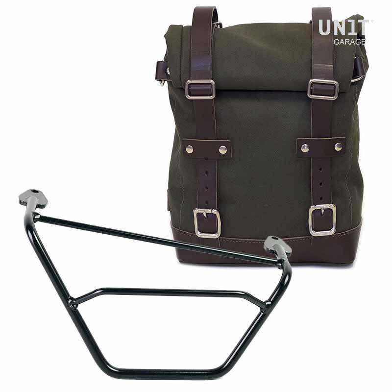 10L–14L canvas side pannier + right-hand mount for the R 1200GS