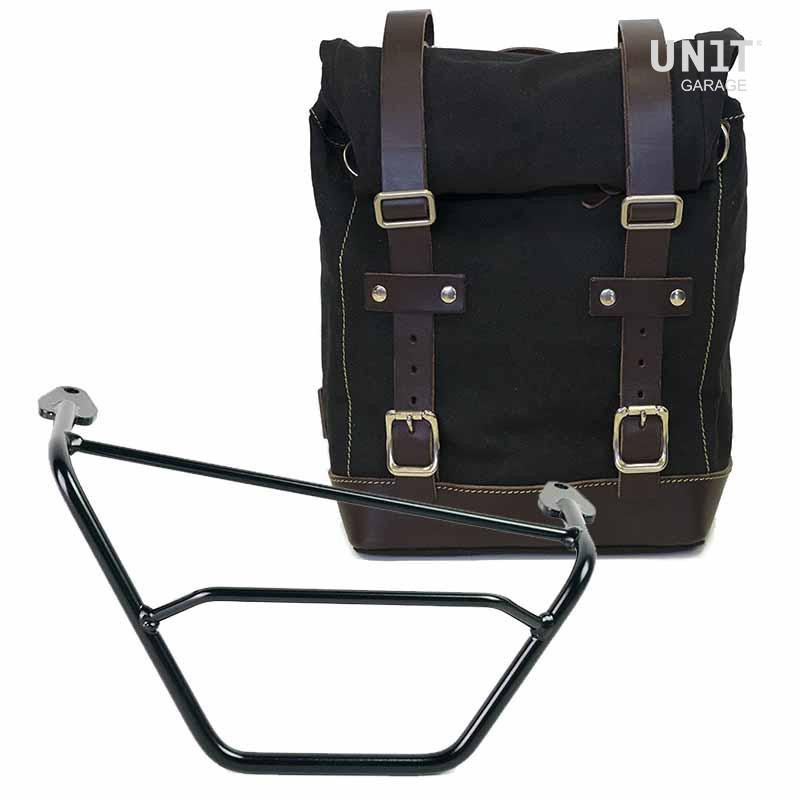 10L–14L canvas side pannier + right-hand mount for the R 1200GS
