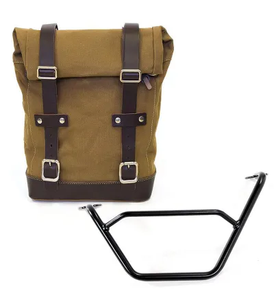 Sacoche latérale en toile 10L-14L + support gauche pour R 1200GS