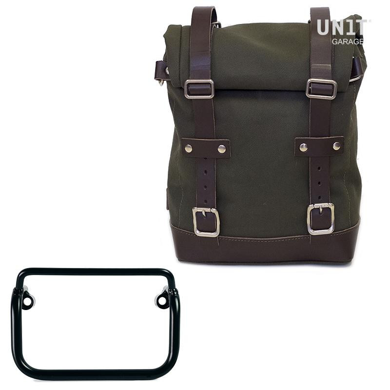 Sacoche latérale en toile 10L-14L + support pour échappement droit pour R 18