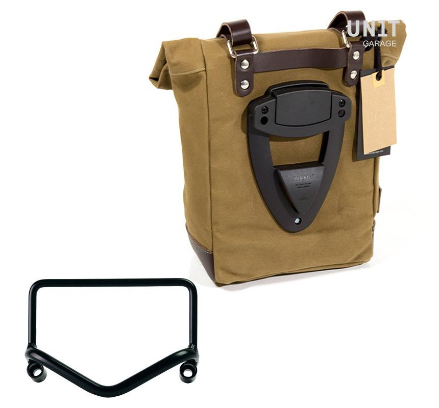 Sacoche latérale en toile 10L-14L + support pour échappement Fishtail pour R 18
