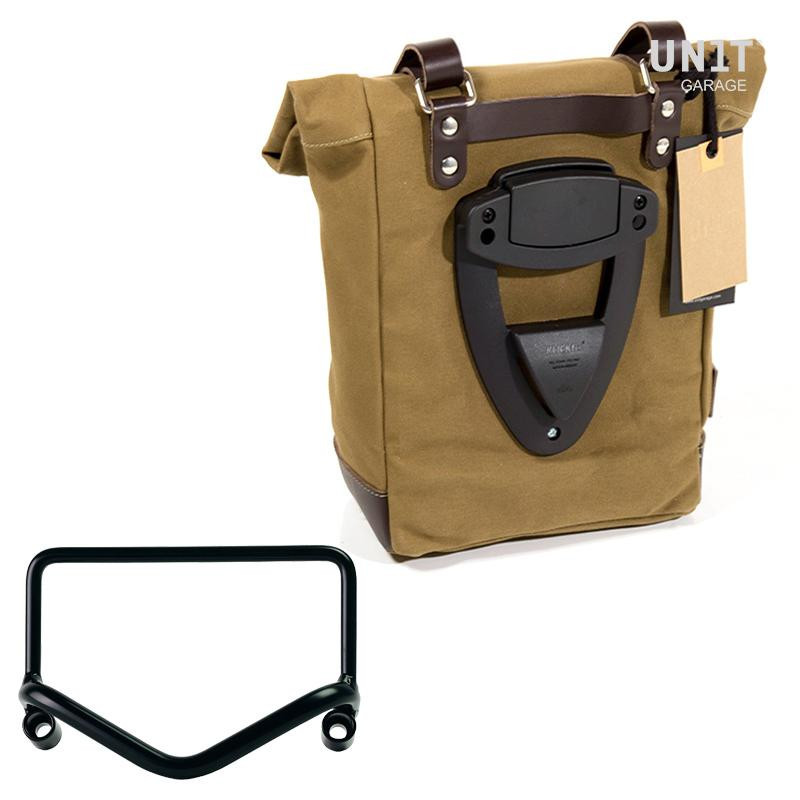 Sacoche latérale en toile 10L-14L + support pour échappement Fishtail pour R 18