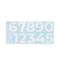 White adhesive numbers - L'atelier Bleu Motostore