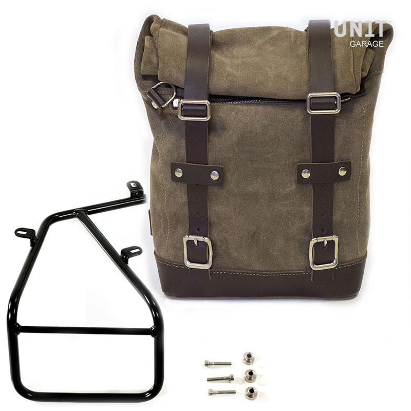 Sacoche latérale en daim 10L-14L + support gauche pour R nineT