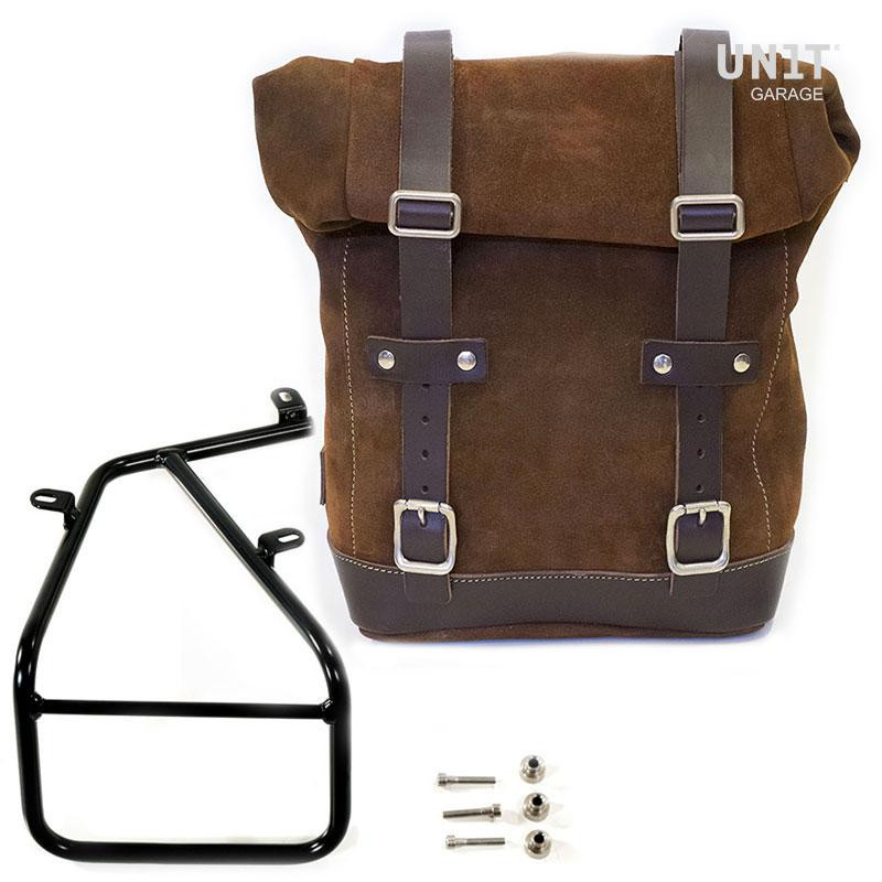 10L–14L suede side pannier + left-hand mount for the R nineT