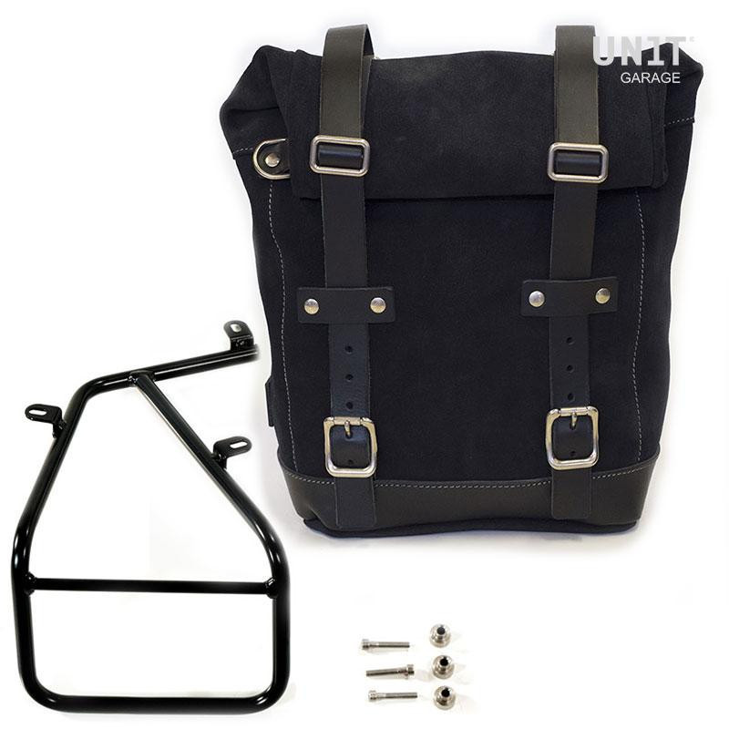 10L–14L suede side pannier + left-hand mount for the R nineT