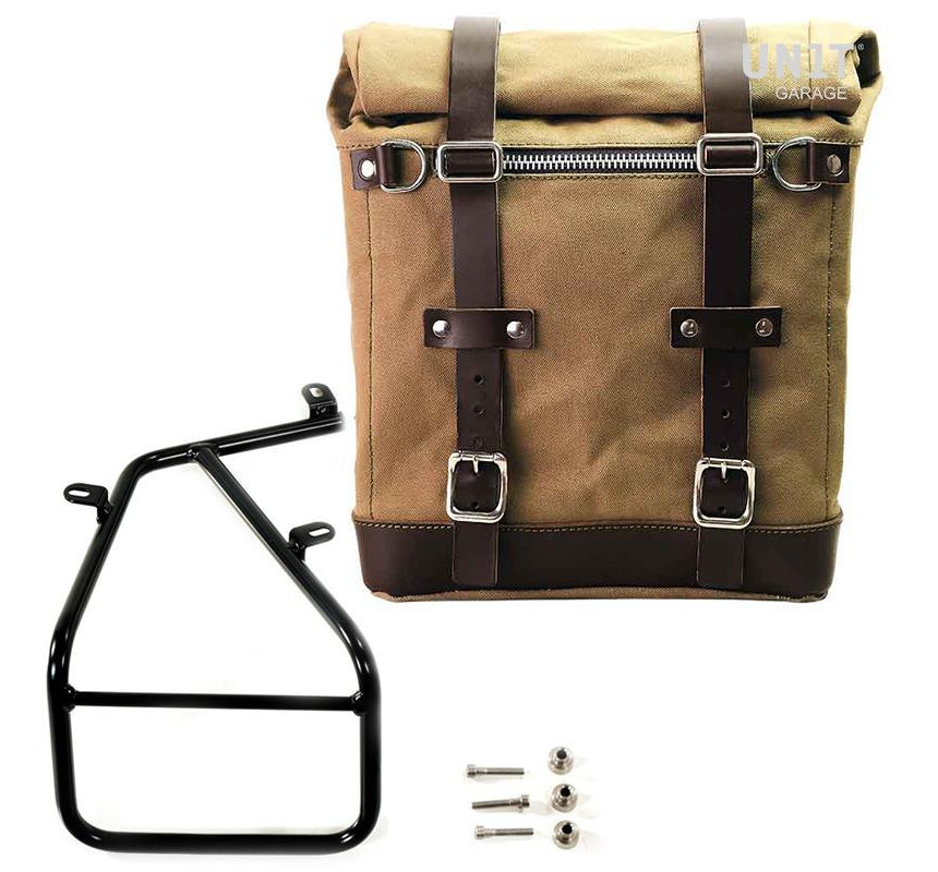 Sacoche latérale Scram en toile 22L-30L + support gauche pour R nineT