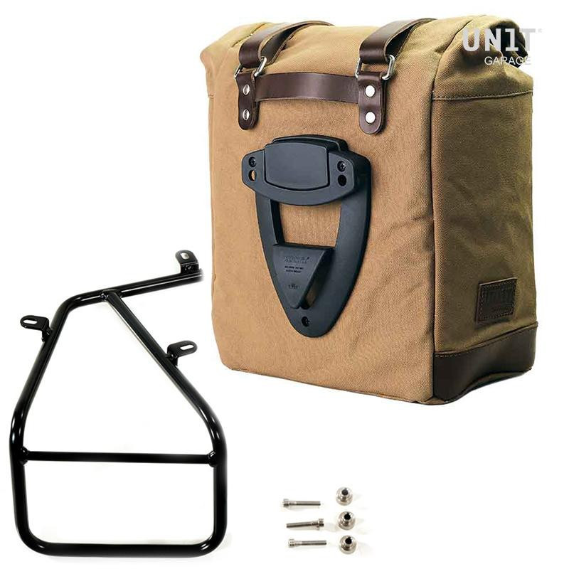 Scram canvas side pannier, 22L–30L, plus left-hand mount for the R nineT