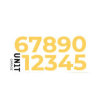 Yellow adhesive numbers - L'atelier Bleu Motostore