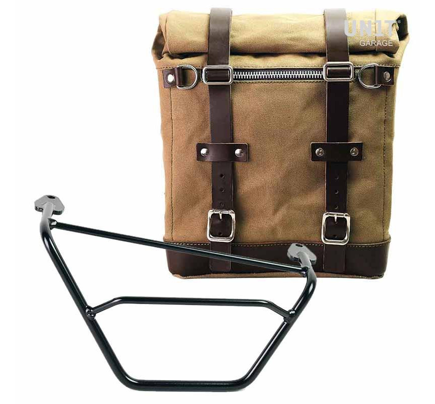 Sacoche latérale Scram en toile 22L-30L + support droit pour R 1200GS