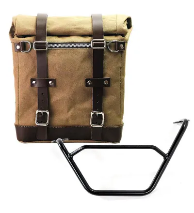 Sacoche latérale Scram en toile 22L-30L + support gauche pour R 1200GS