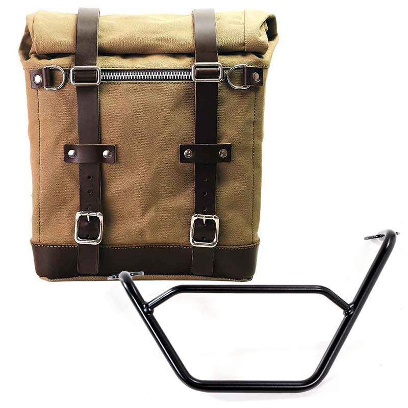 Sacoche latérale Scram en toile 22L-30L + support gauche pour R 1200GS