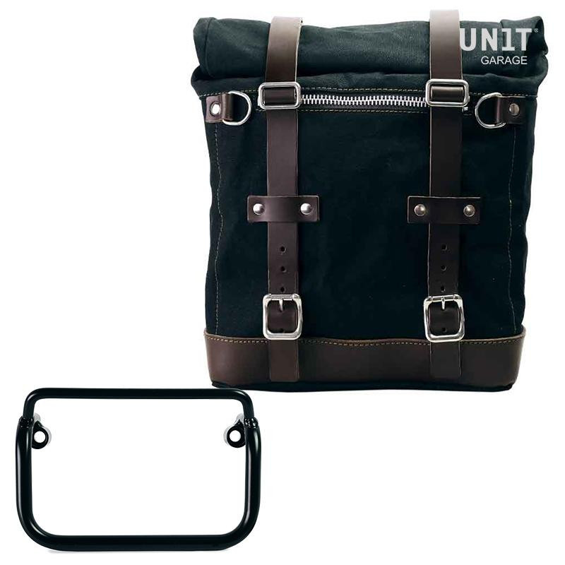Sacoche latérale Scram en toile 22L-30L + support pour échappement droit pour R 18