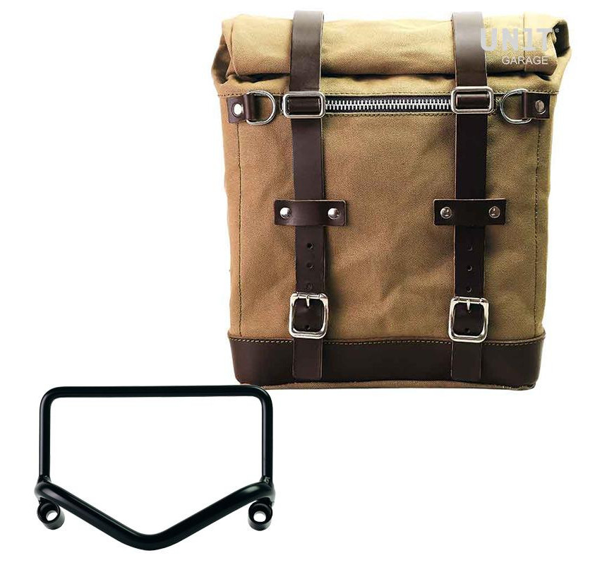 Sacoche latérale Scram en toile 22L-30L + support pour échappement Fis