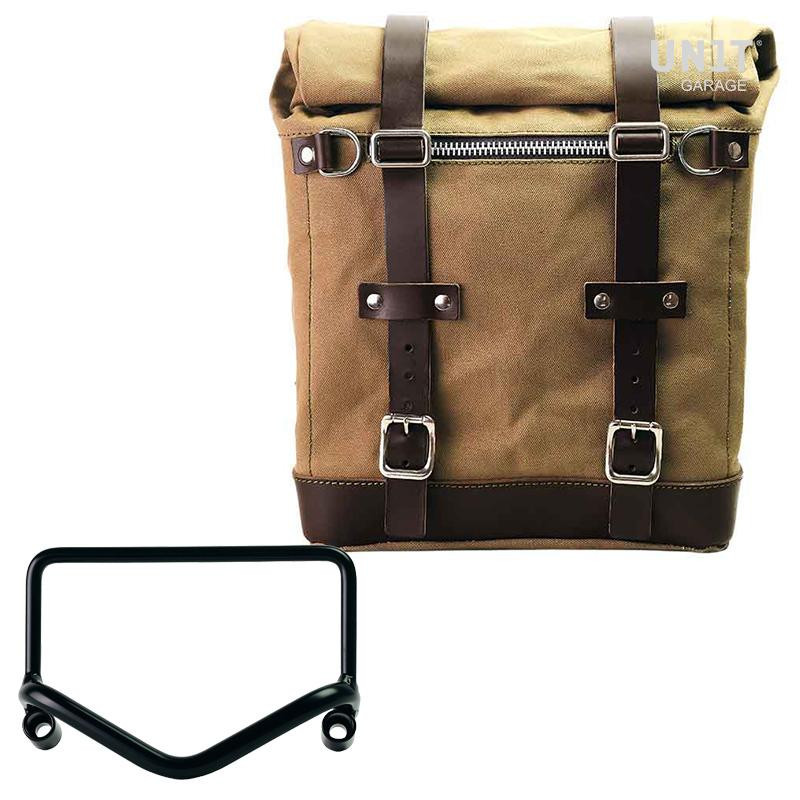 Sacoche latérale Scram en toile 22L-30L + support pour échappement Fis