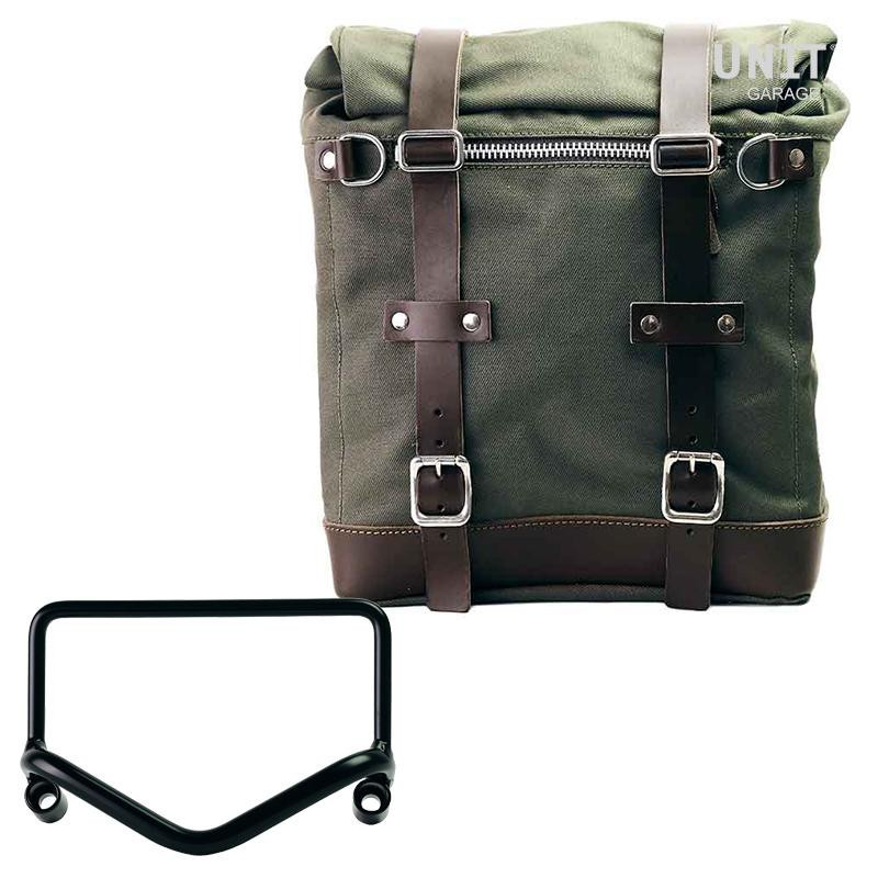 Sacoche latérale Scram en toile 22L-30L + support pour échappement Fishtail pour R 18