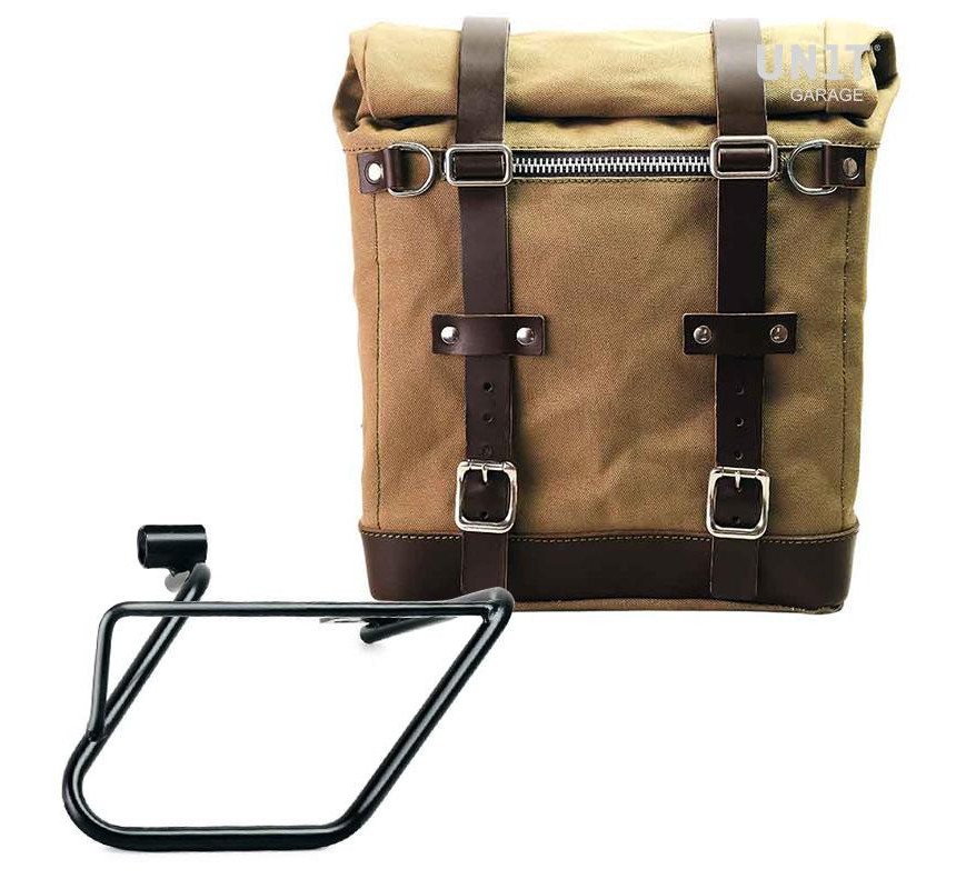 Sacoche latérale Scram en toile 22L-30L + support droit pour CE 04