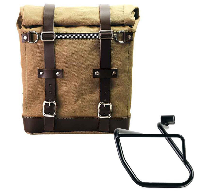 Sacoche latérale Scram en toile 22L-30L + support gauche pour CE 04