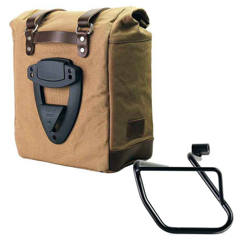 Sacoche latérale Scram en toile 22L-30L + support gauche pour CE 04