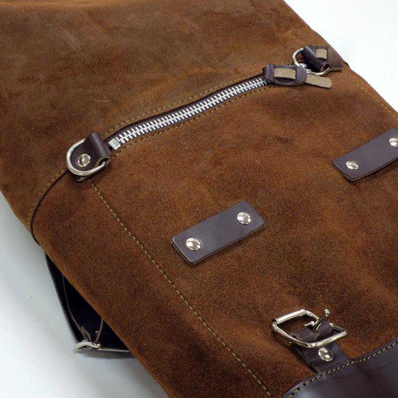 Sacoche latérale Scram en daim 22L-30L + support gauche pour R nineT
