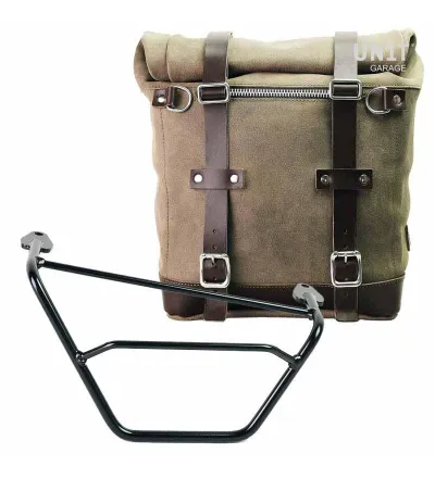 Sacoche latérale Scram en daim 22L-30L + support droit pour R 1200GS