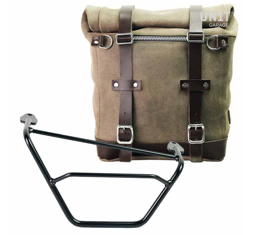 Sacoche latérale Scram en daim 22L-30L + support droit pour R 1200GS