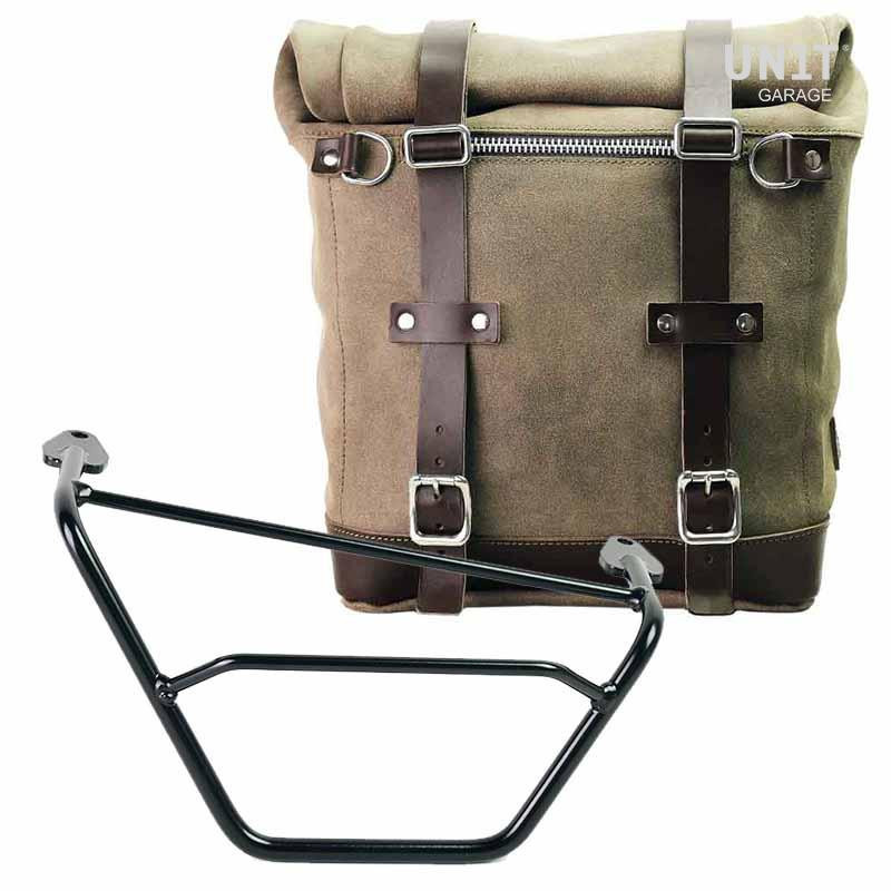 Sacoche latérale Scram en daim 22L-30L + support droit pour R 1200GS