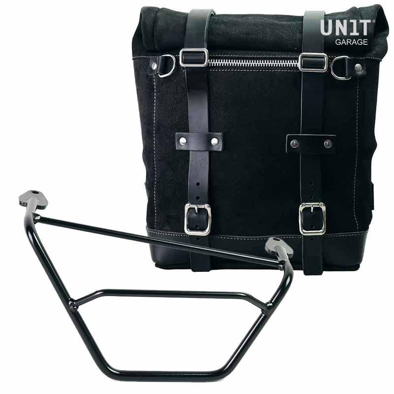 Scram suede side pannier, 22L–30L, with right-hand mount for the R 1200GS
