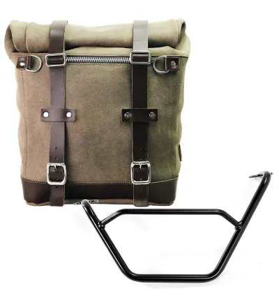 Sacoche latérale Scram en daim 22L-30L + support gauche pour R 1200GS