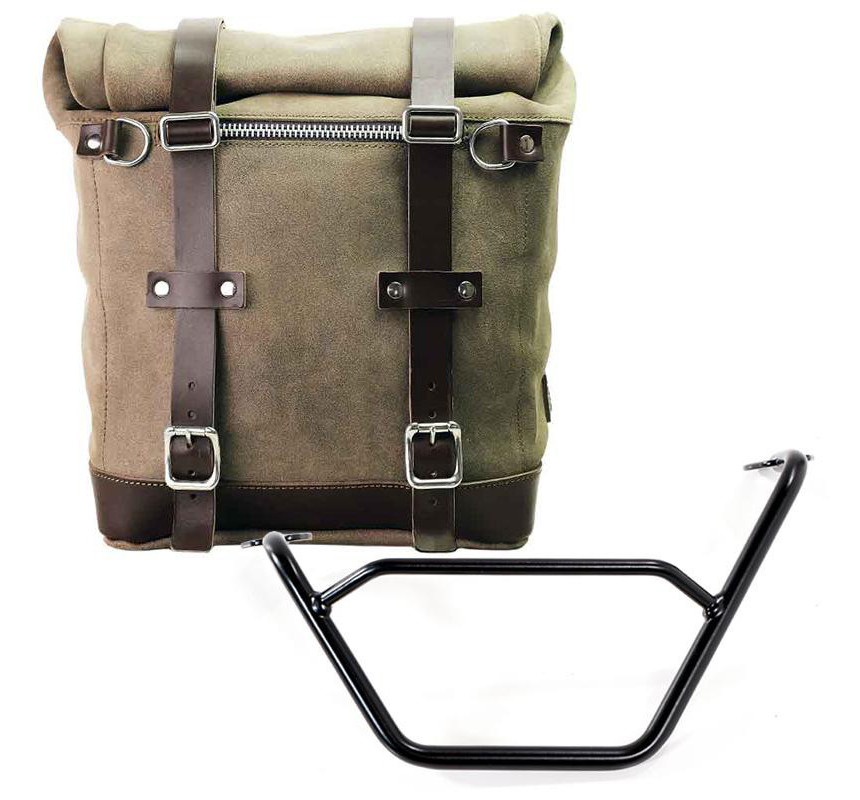 Sacoche latérale Scram en daim 22L-30L + support gauche pour R 1200GS