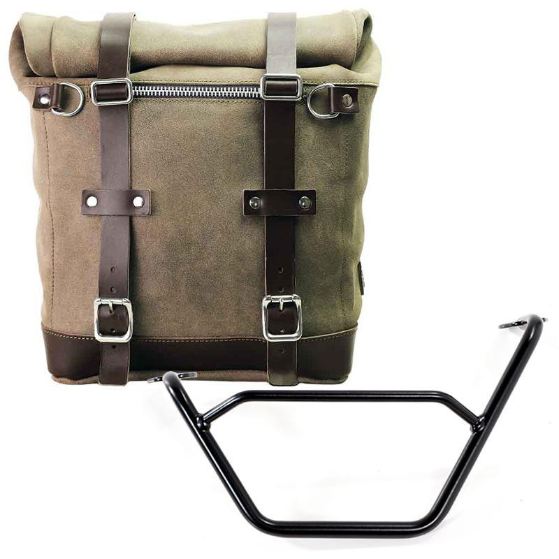 Sacoche latérale Scram en daim 22L-30L + support gauche pour R 1200GS