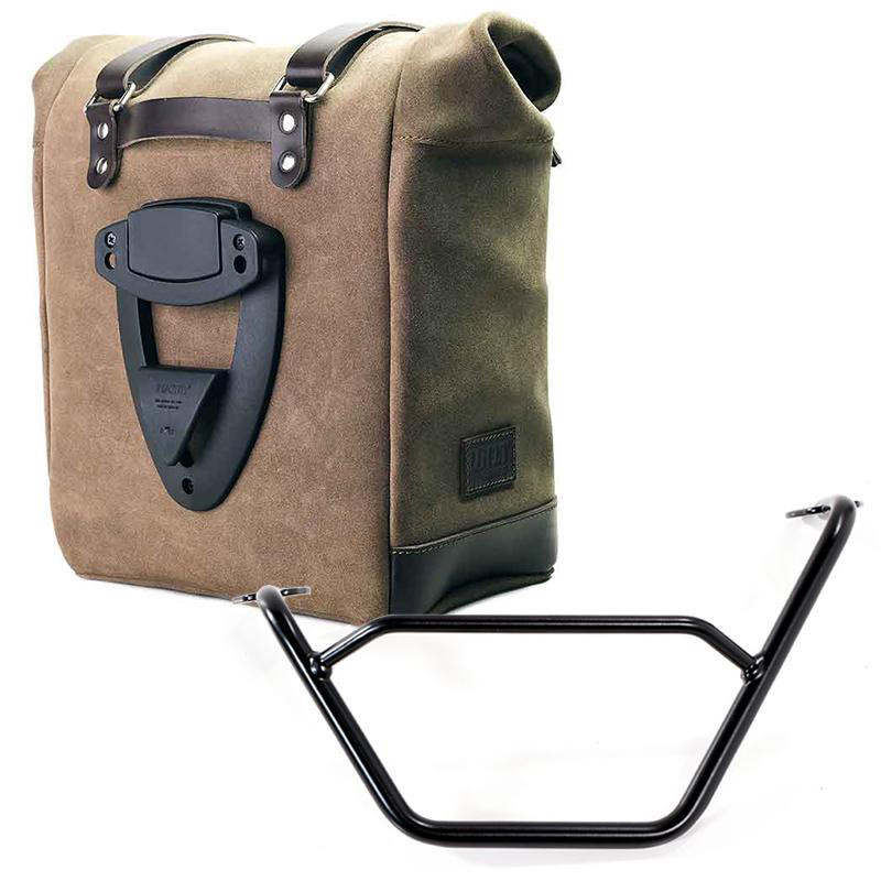 Sacoche latérale Scram en daim 22L-30L + support gauche pour R 1200GS