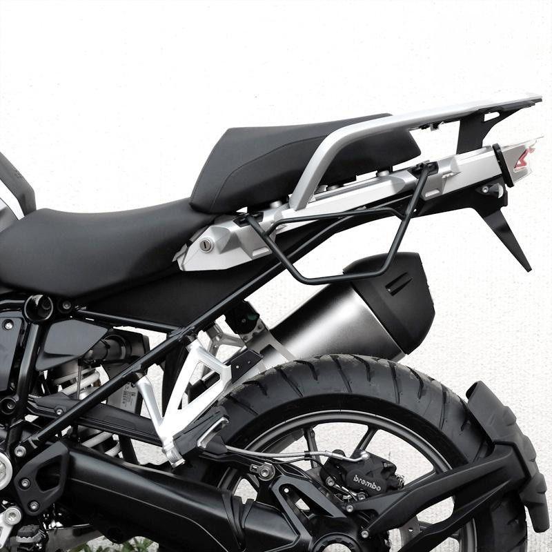 Scram suede side pannier, 22L–30L, plus left-hand mount for the R 1200GS