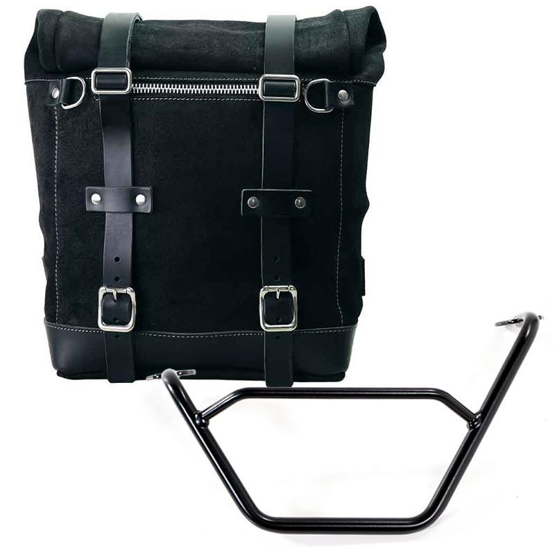 Scram suede side pannier, 22L–30L, plus left-hand mount for the R 1200GS