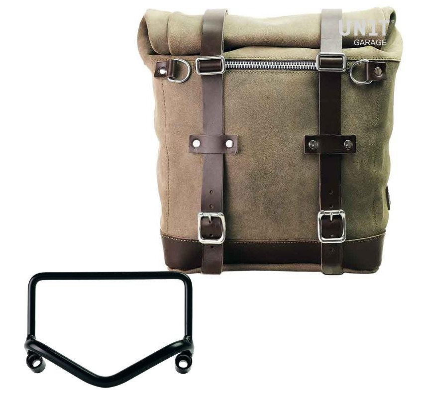 Sacoche latérale Scram en daim 22L-30L + support pour échappement Fish