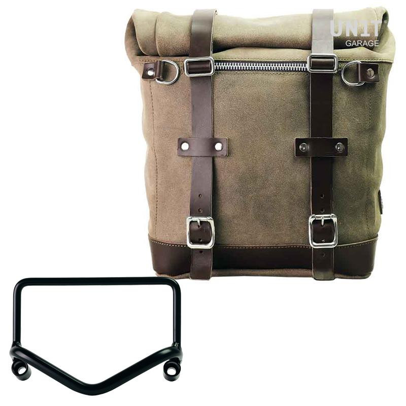 Sacoche latérale Scram en daim 22L-30L + support pour échappement Fish