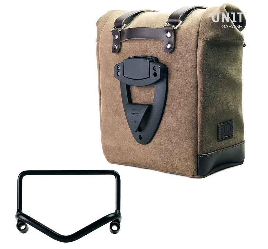 Sacoche latérale Scram en daim 22L-30L + support pour échappement Fishtail pour R 18
