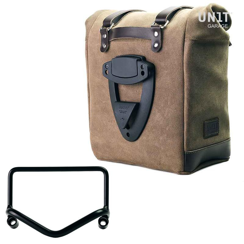 Sacoche latérale Scram en daim 22L-30L + support pour échappement Fishtail pour R 18