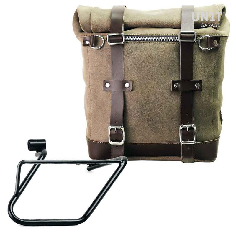 Sacoche latérale Scram en daim 22L-30L + support droit pour CE 04