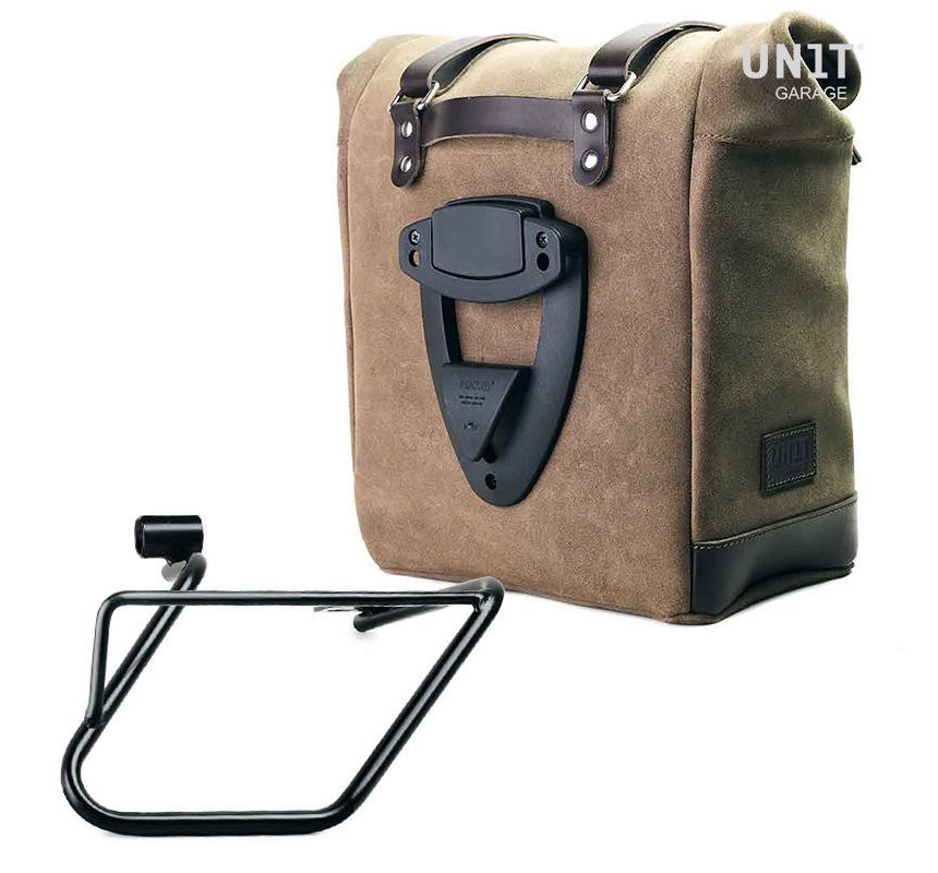 Sacoche latérale Scram en daim 22L-30L + support droit pour CE 04