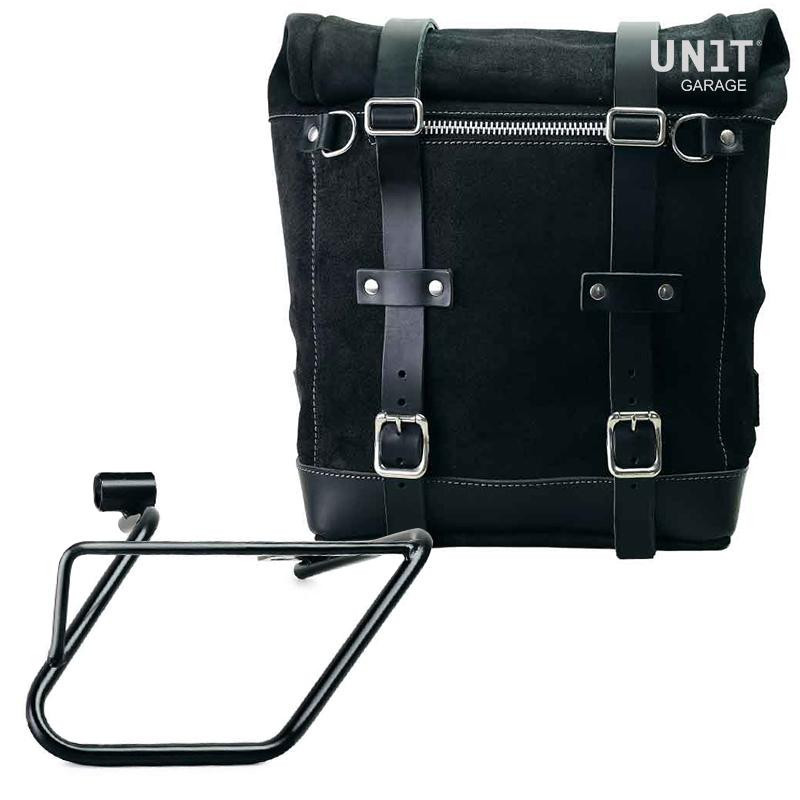 Scram suede side pannier, 22L–30L, with right-hand mount for CE 04