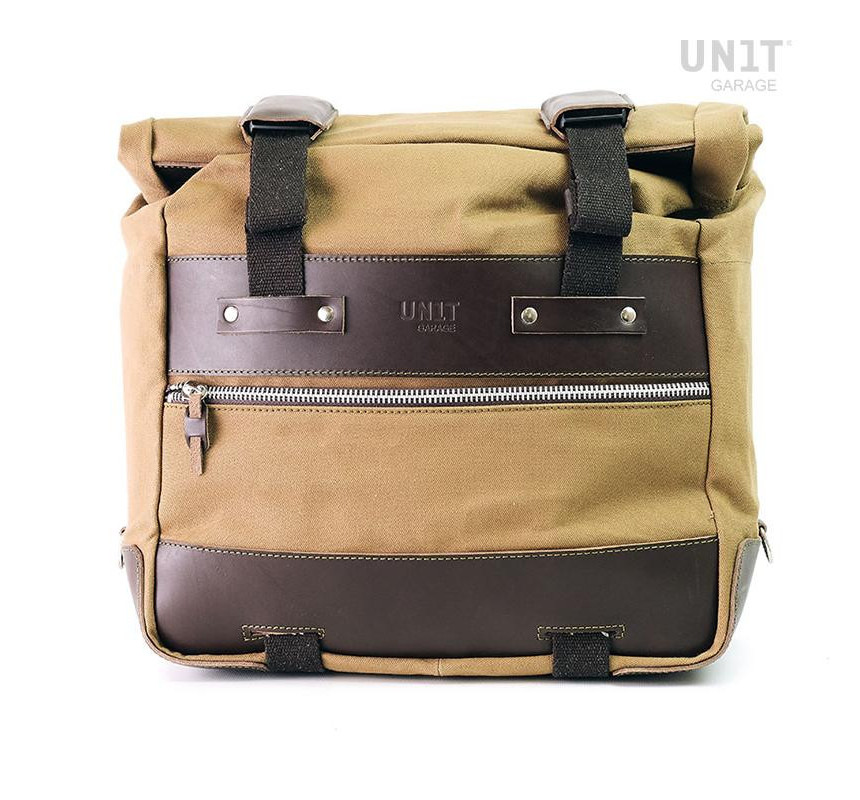 Sacoche latérale Cult en toile 40L-50L + plaque aluminium + support dr
