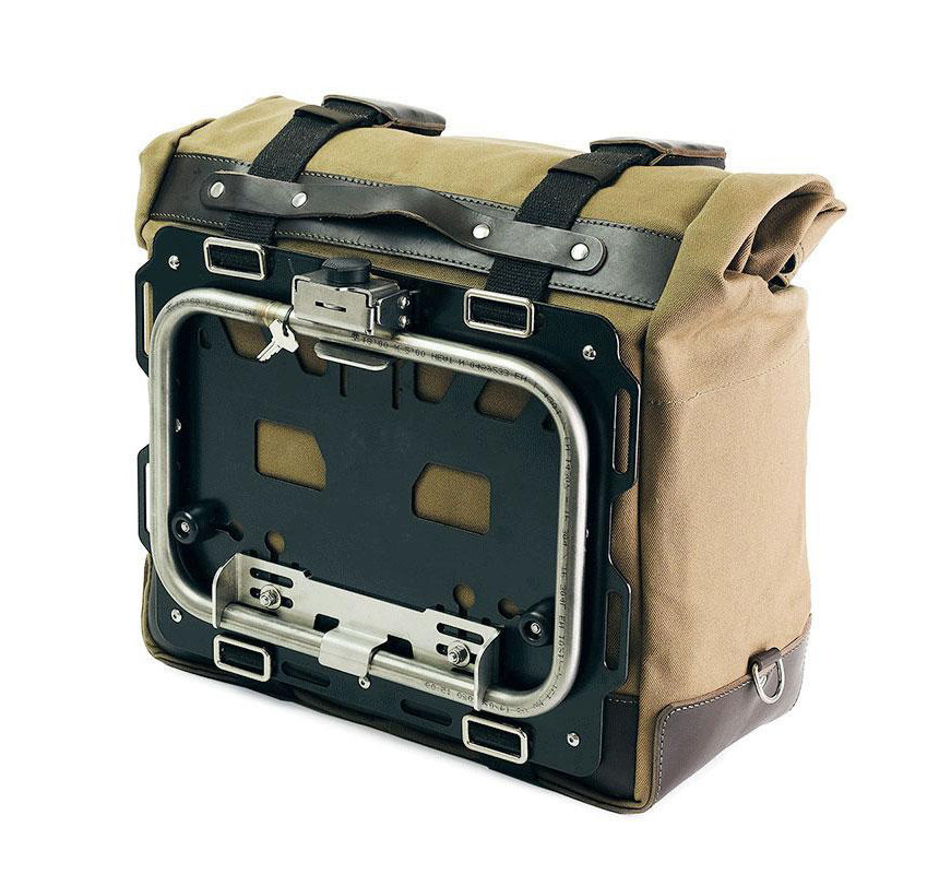 Sacoche latérale Cult en toile 40L-50L + support verrouillable droit pour R 18