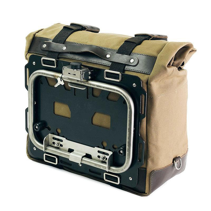 Sacoche latérale Cult en toile 40L-50L + support verrouillable droit pour R 18