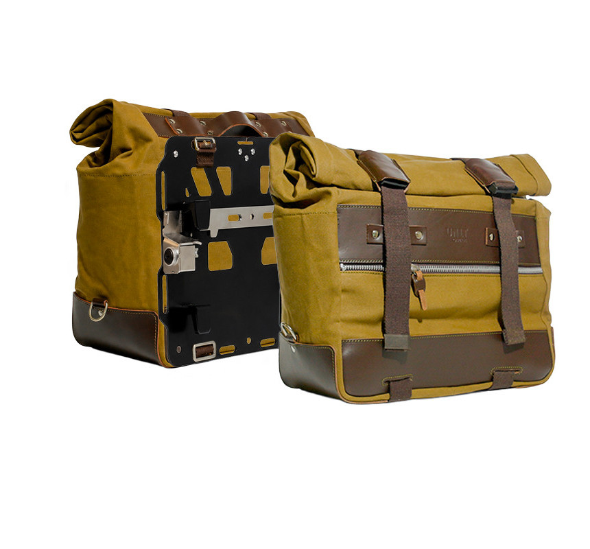 Sacoches latérales Cult en toile 40L-50L + supports verrouillables